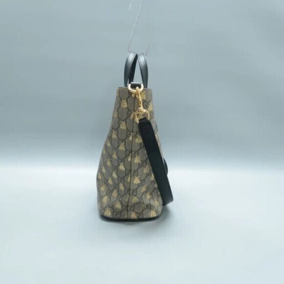 GUCCI Brown Bee Canvas Satchel 600-031425 - Picture 4 of 12